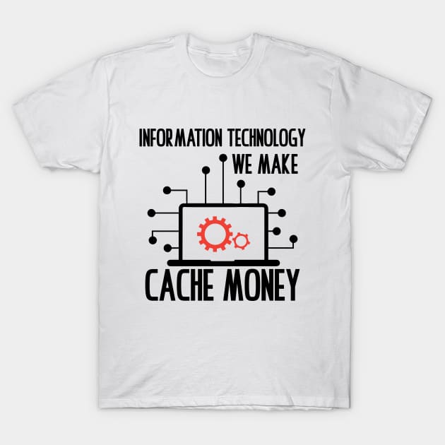 Cache Money Gear Circuit Board Funny T-Shirt by Mellowdellow